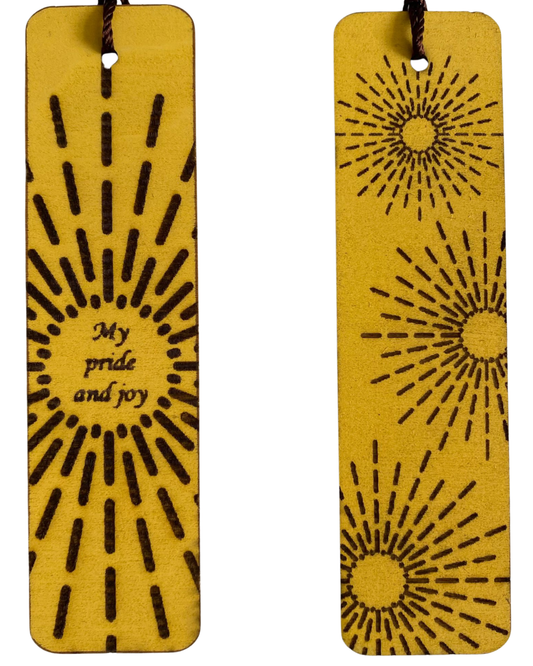 My pride and joy double-sided bookmark