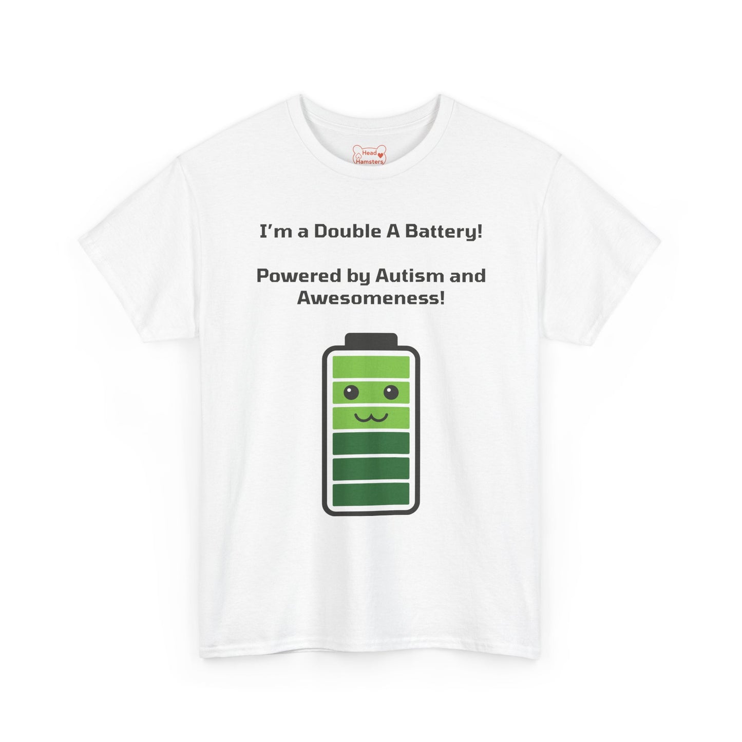 Double A Battery: Autism and Awesomeness - Unisex Cotton T-Shirt