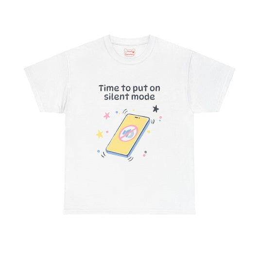 Time to put on silent mode - Unisex Cotton T-Shirt
