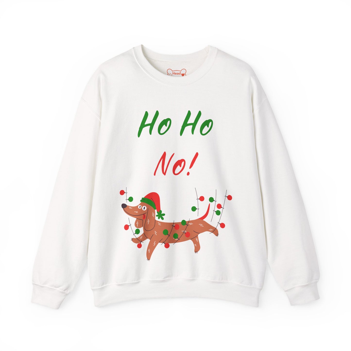 "Ho Ho No!" Funny Christmas Dog Crewneck