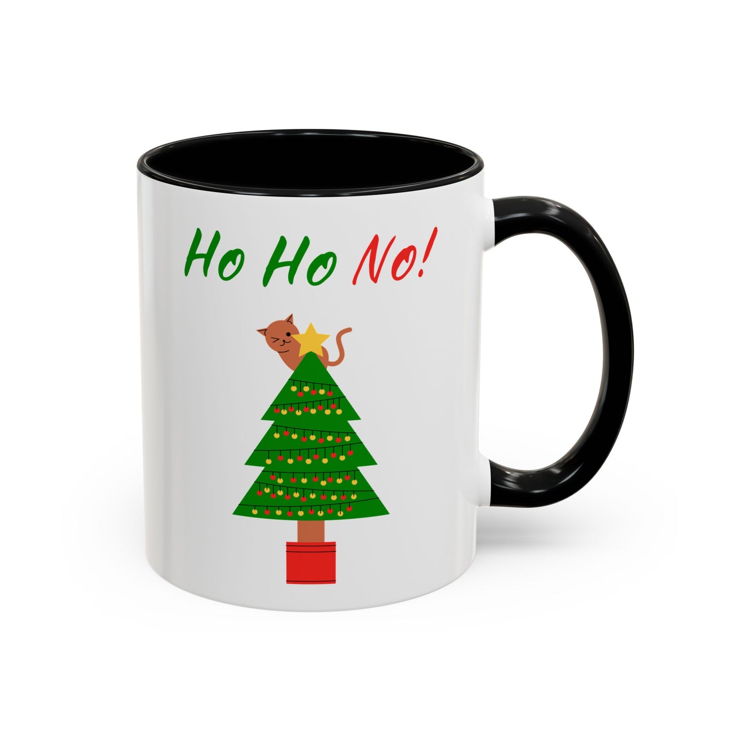 Ho Ho No! Funny Cat Christmas Coffee Mug