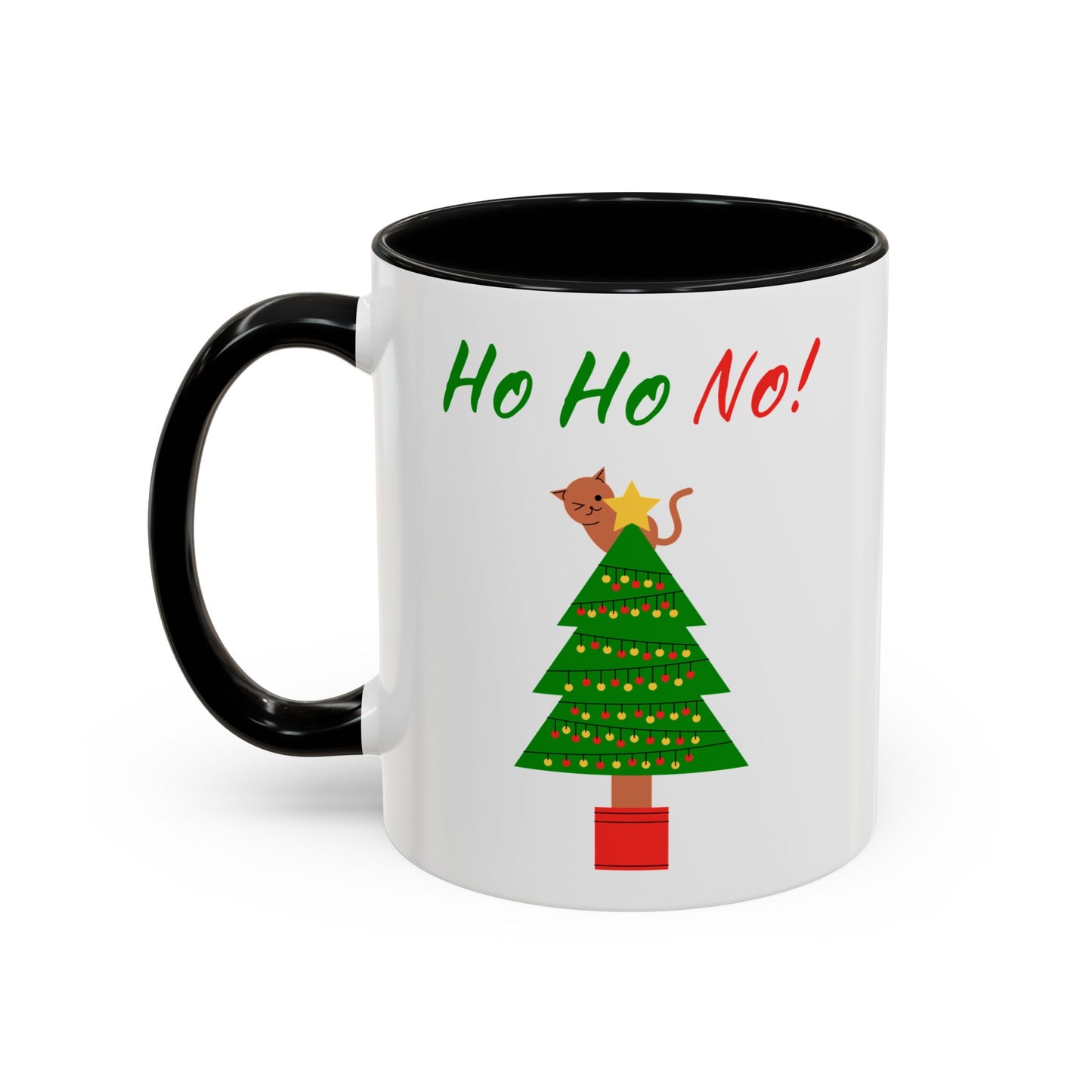 Ho Ho No! Funny Cat Christmas Coffee Mug