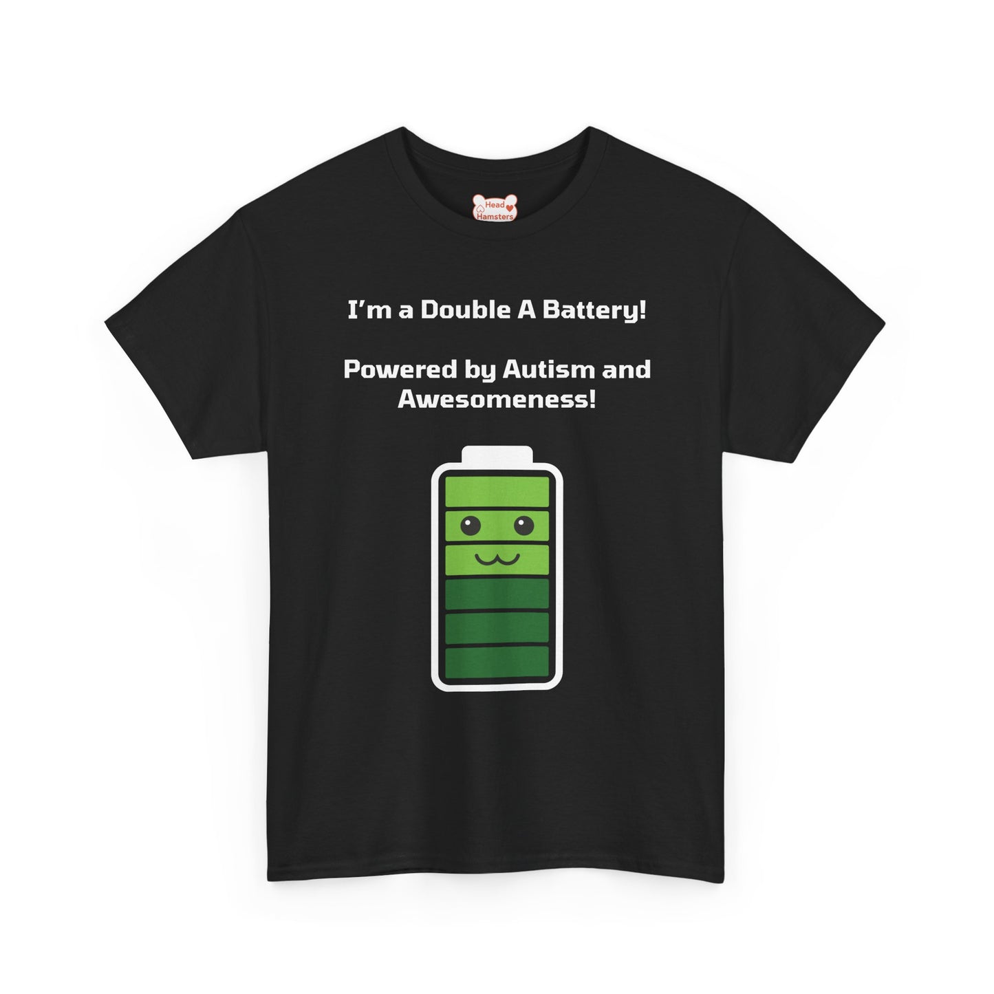 Double A Battery: Autism and Awesomeness - Unisex Cotton T-Shirt