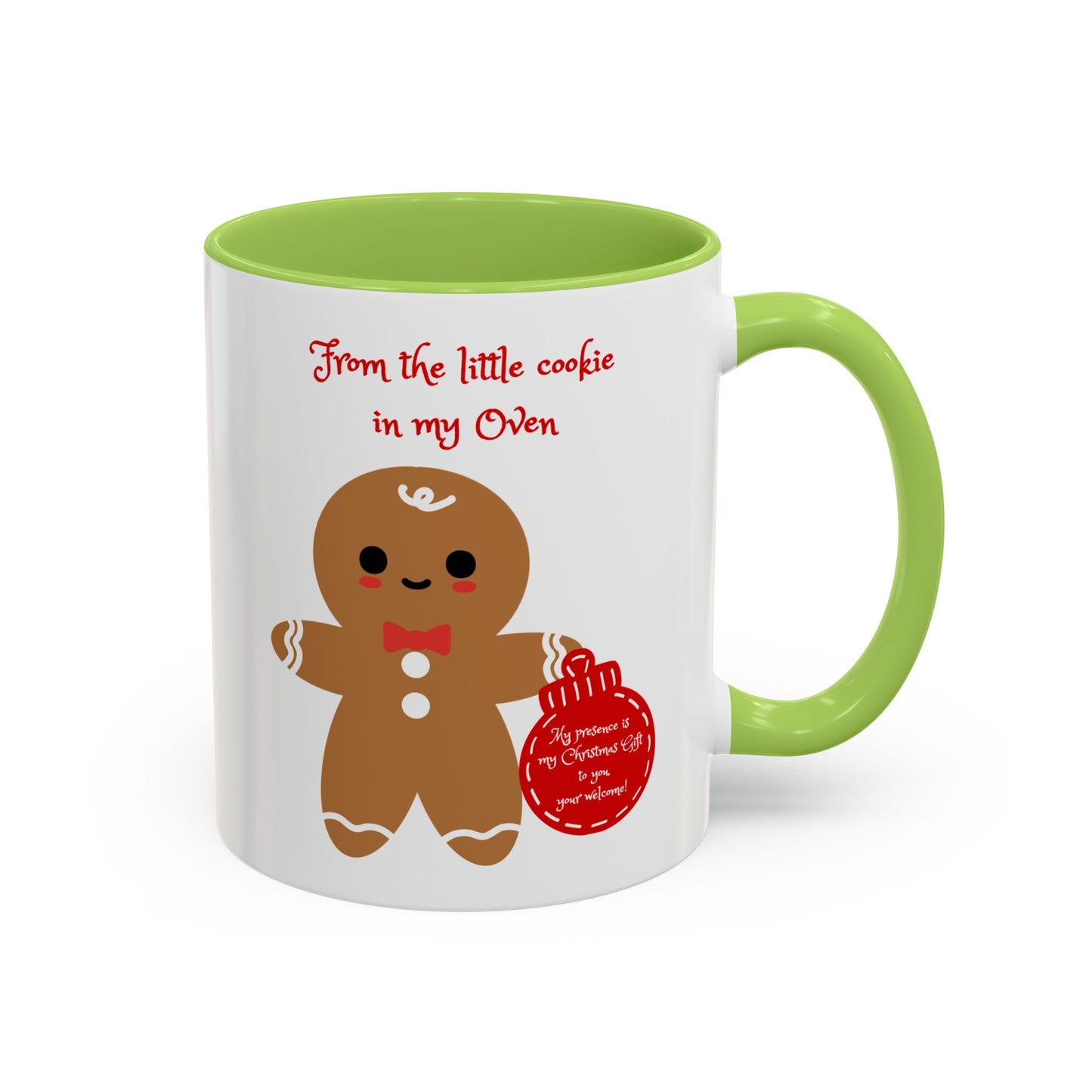"From the Little Cookie in My Oven" Accent Coffee Cup