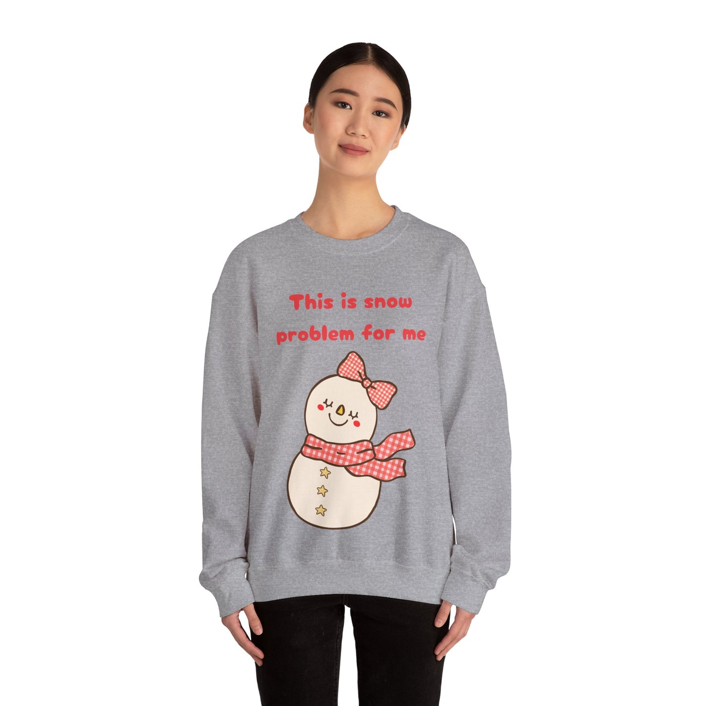 This is Snow Problem For Me Sweatshirt — Cute Snowman Winter Crewneck