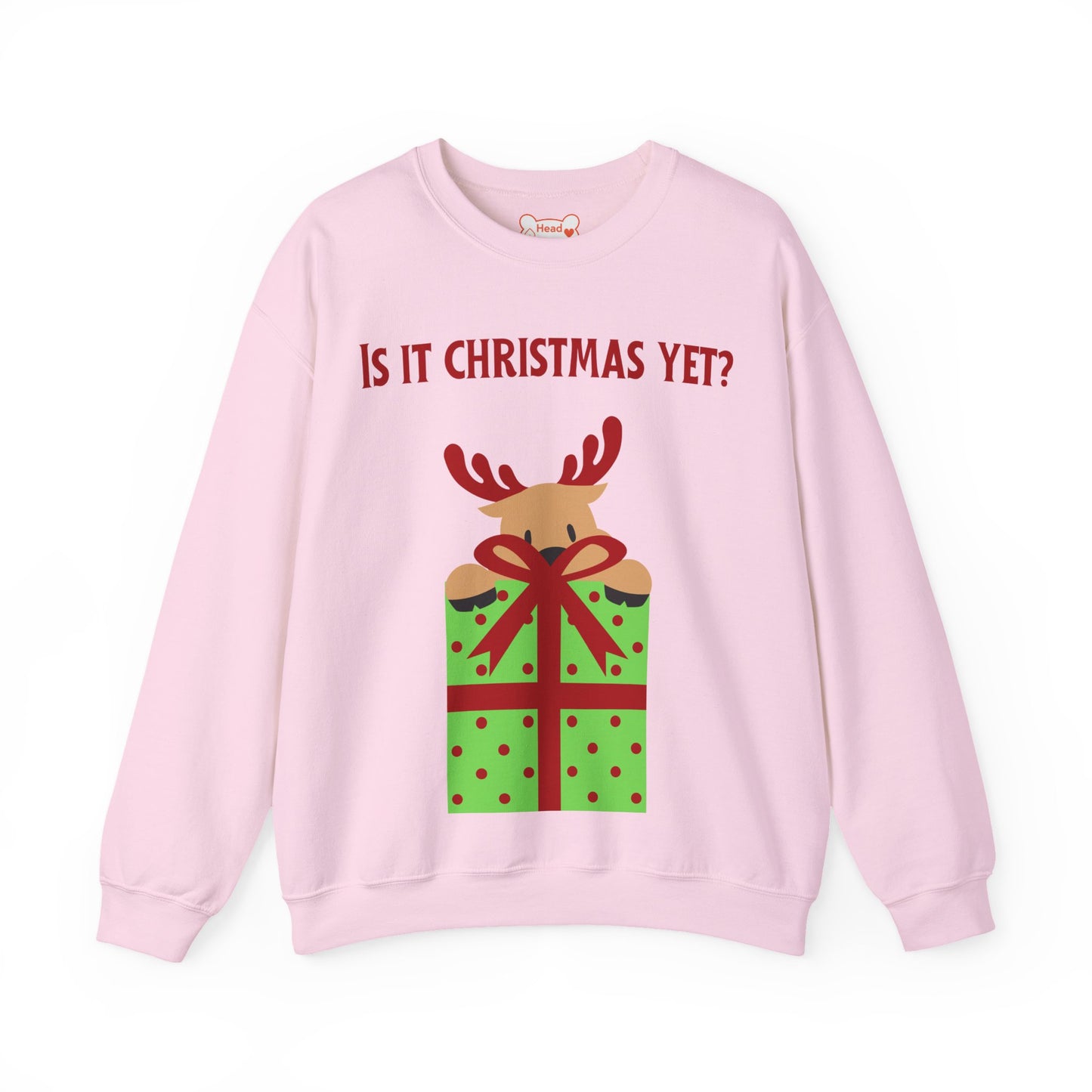 "Is It Christmas Yet?" Holiday Reindeer Sweatshirt