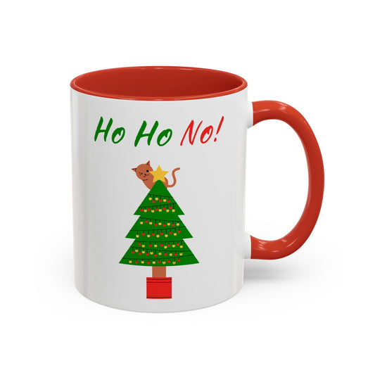 Ho Ho No! Funny Cat Christmas Coffee Mug