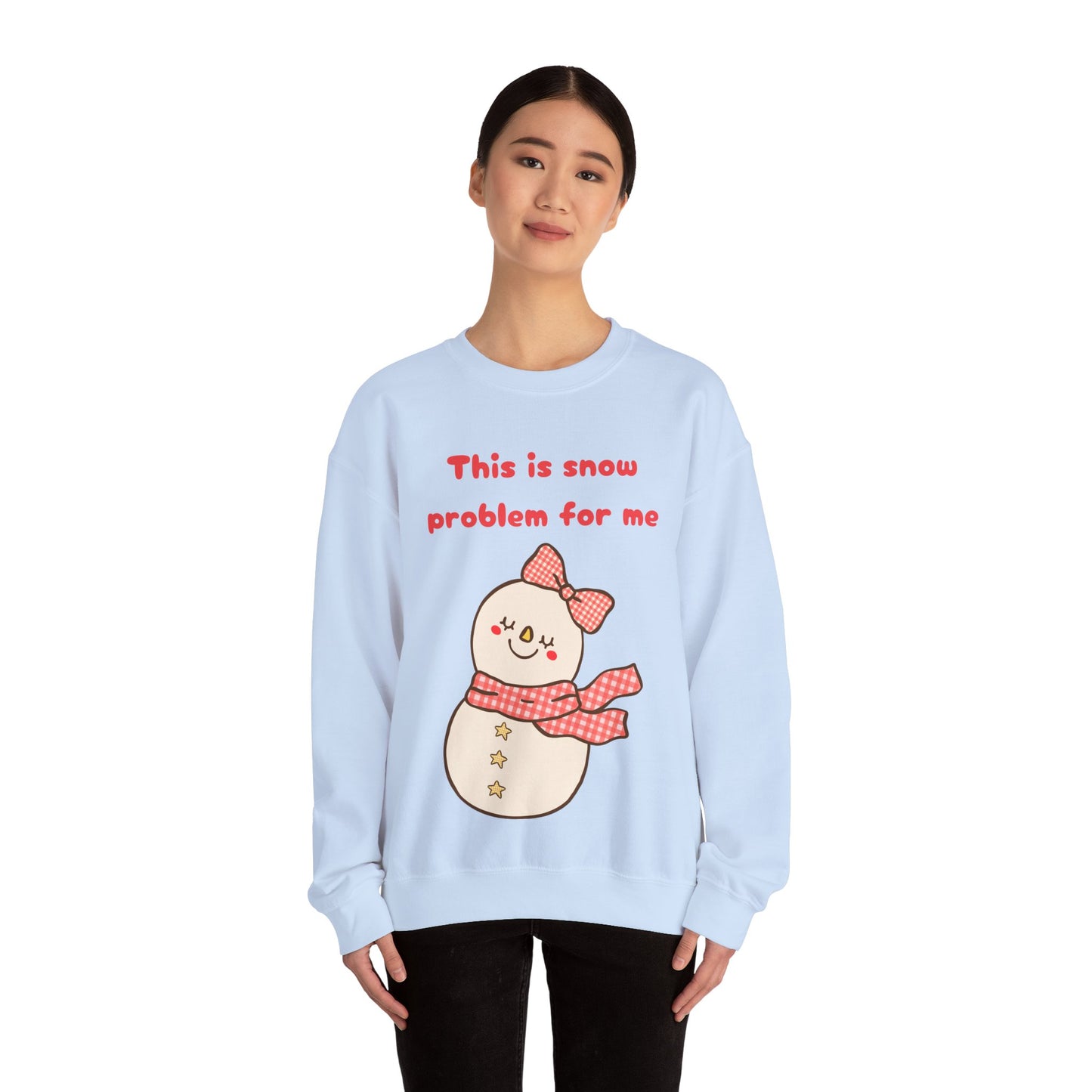 This is Snow Problem For Me Sweatshirt — Cute Snowman Winter Crewneck