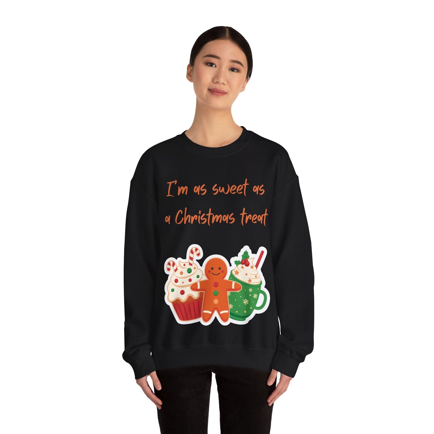 “I’m As Sweet As A Christmas Treat” Gingerbread & Hot Chocolate Christmas Crewneck
