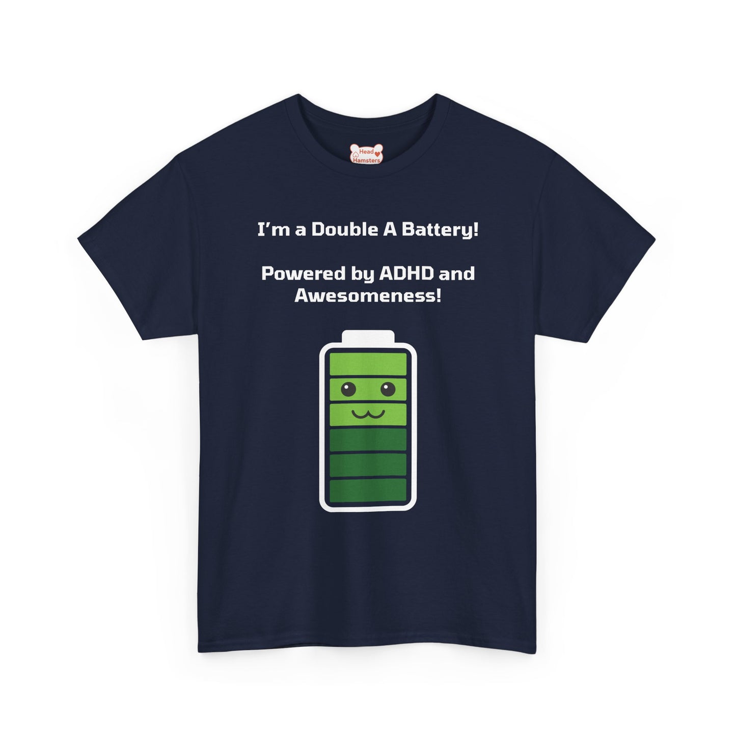 Double A Battery: ADHD and Awesomeness - Unisex Cotton T-Shirt