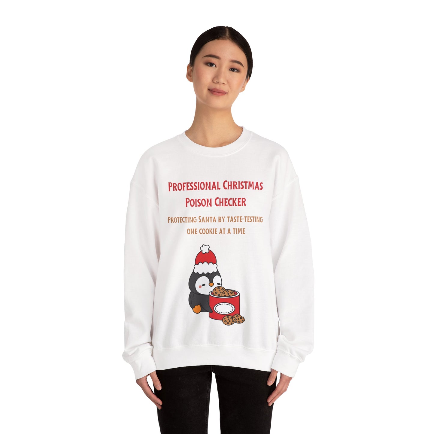 “Professional Christmas Poison Checker” Funny Holiday Crewneck