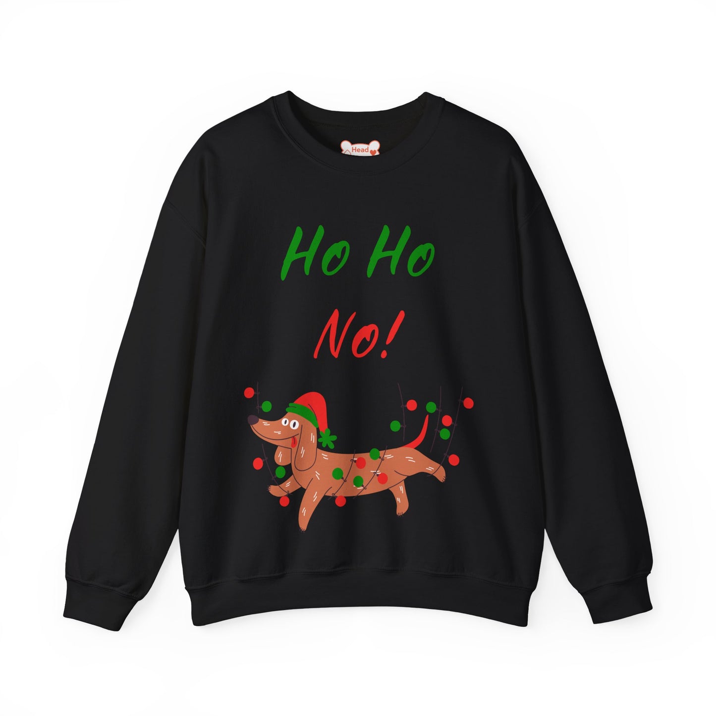 "Ho Ho No!" Funny Christmas Dog Crewneck