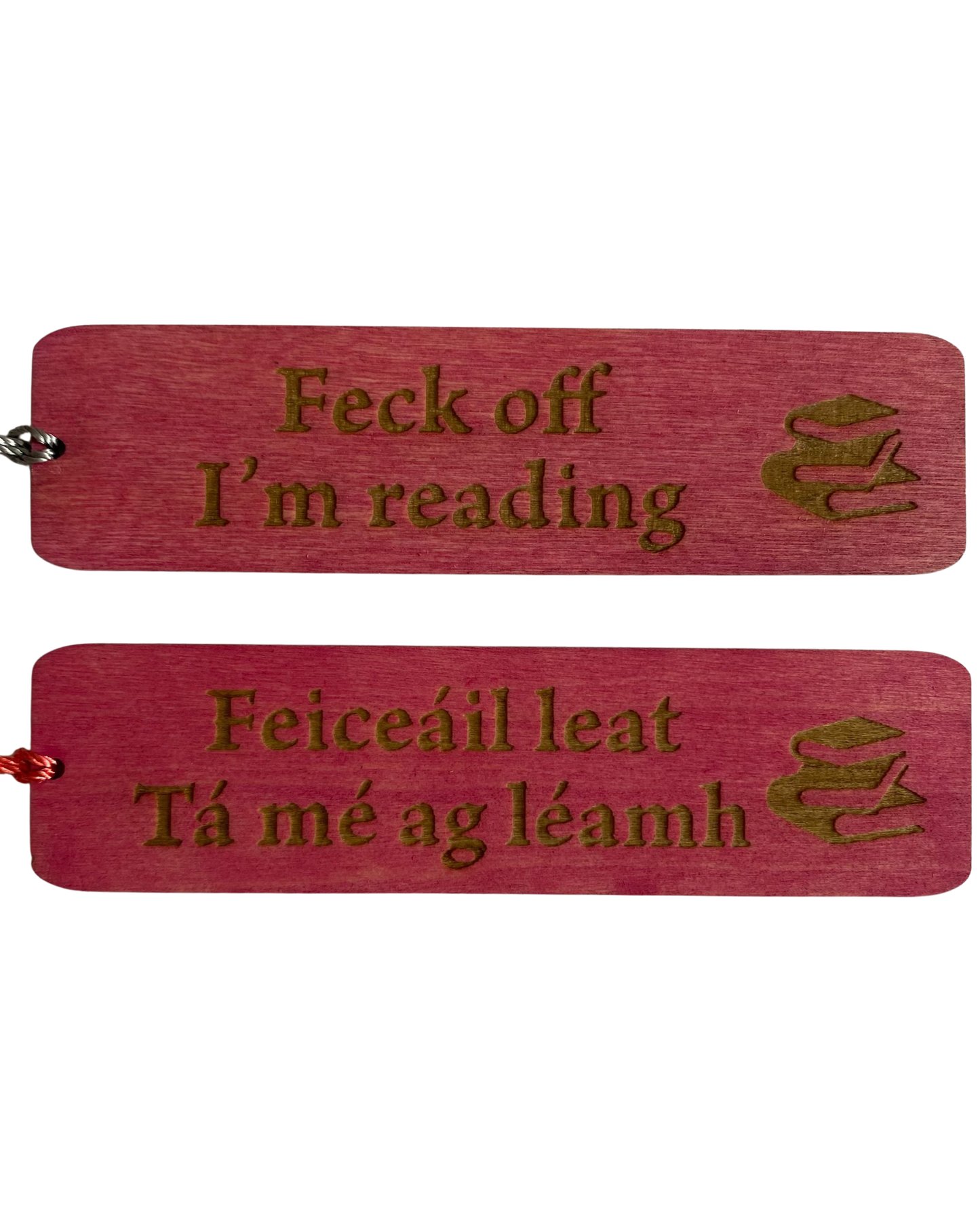 Feck Off I'm Reading double-sided bookmark