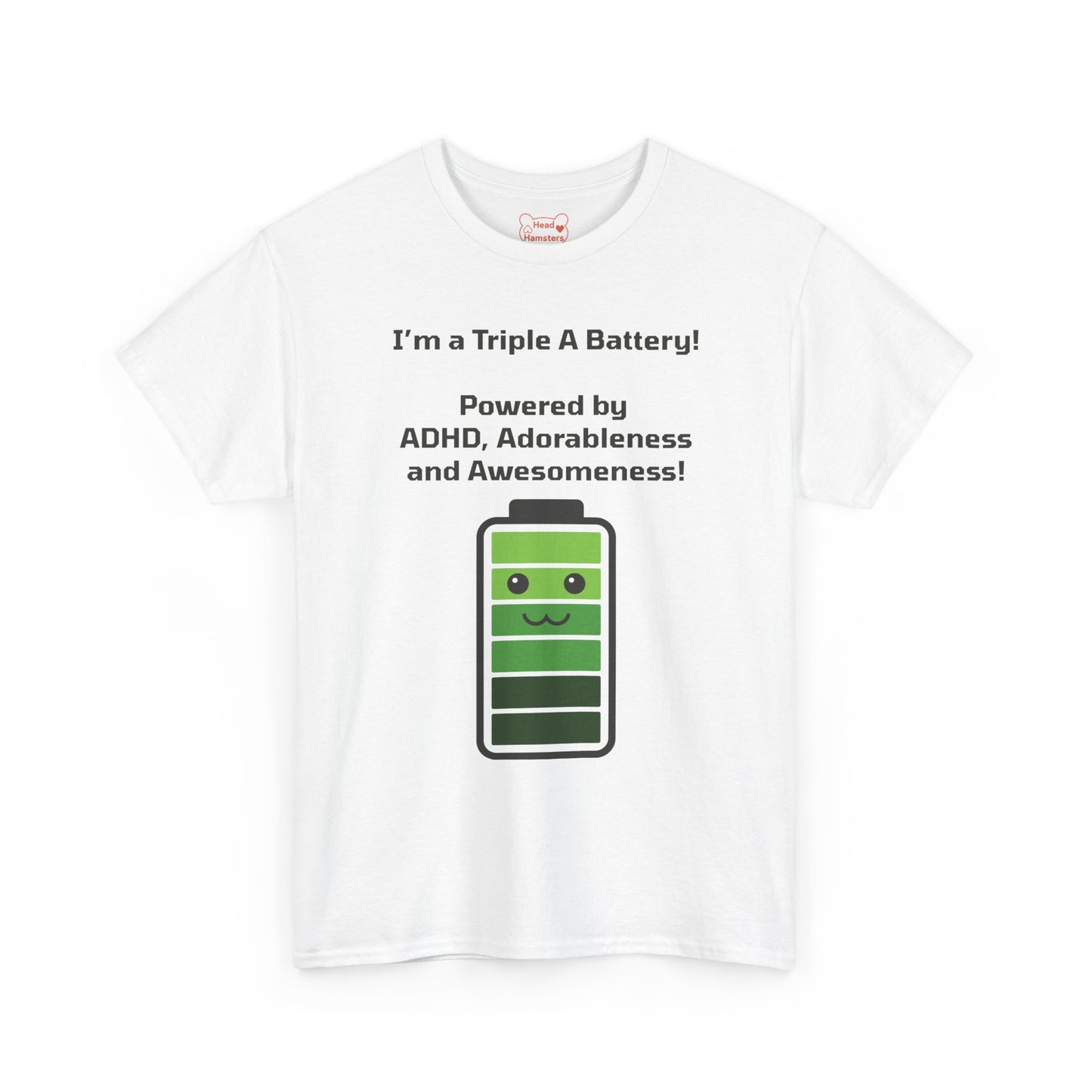 Triple A Battery: ADHD, Adorableness and Awesomeness - Unisex Cotton T-Shirt