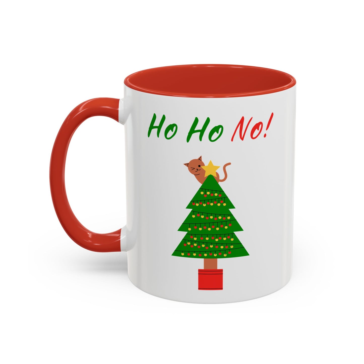Ho Ho No! Funny Cat Christmas Coffee Mug