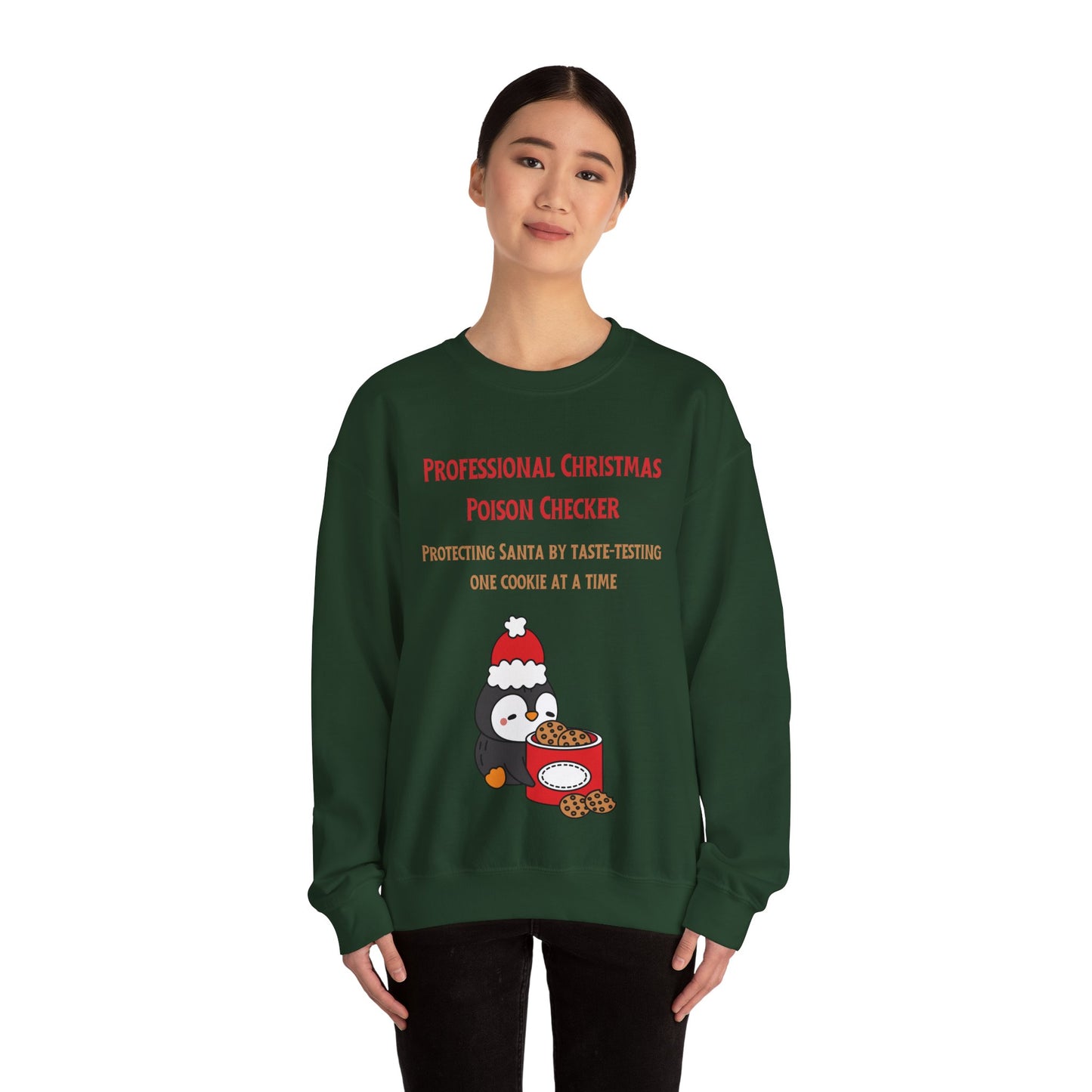 “Professional Christmas Poison Checker” Funny Holiday Crewneck