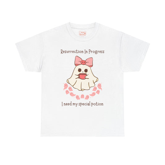 Resurrection In Progress. I need my special potion - Unisex Cotton T-Shirt