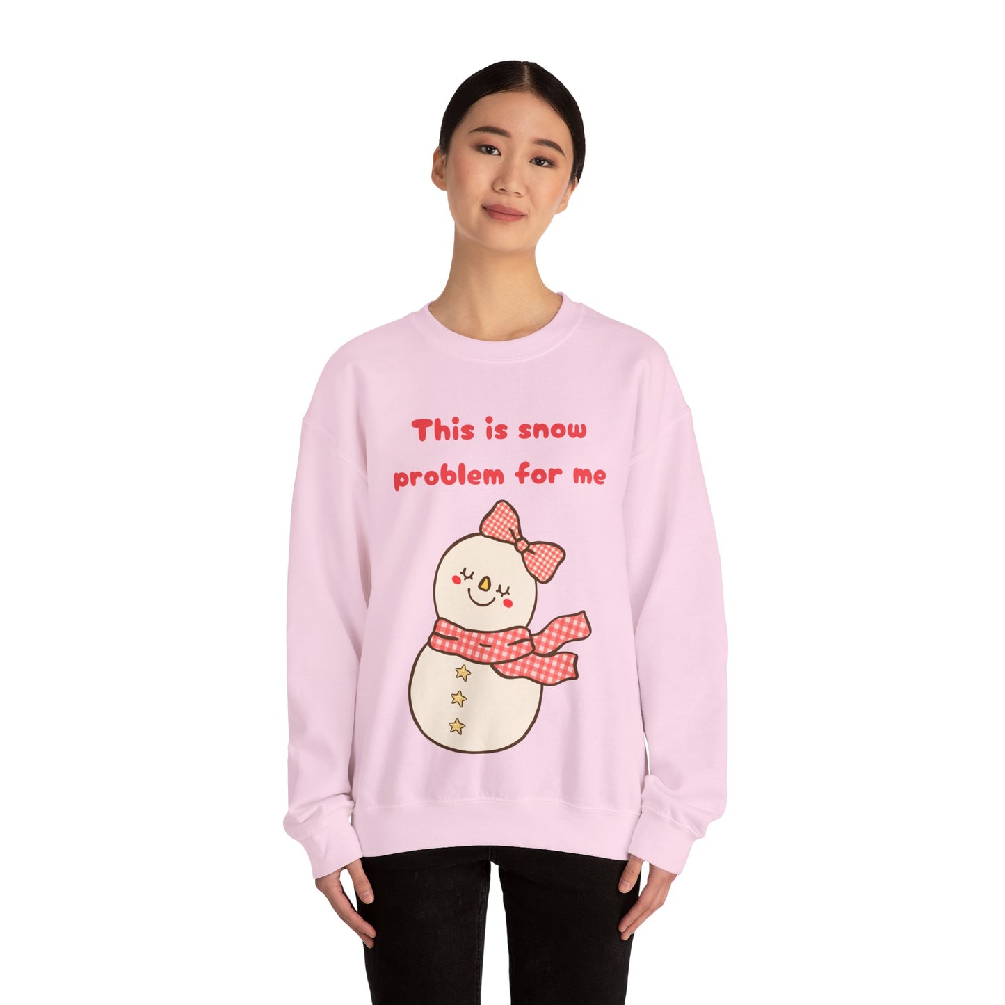 This is Snow Problem For Me Sweatshirt — Cute Snowman Winter Crewneck