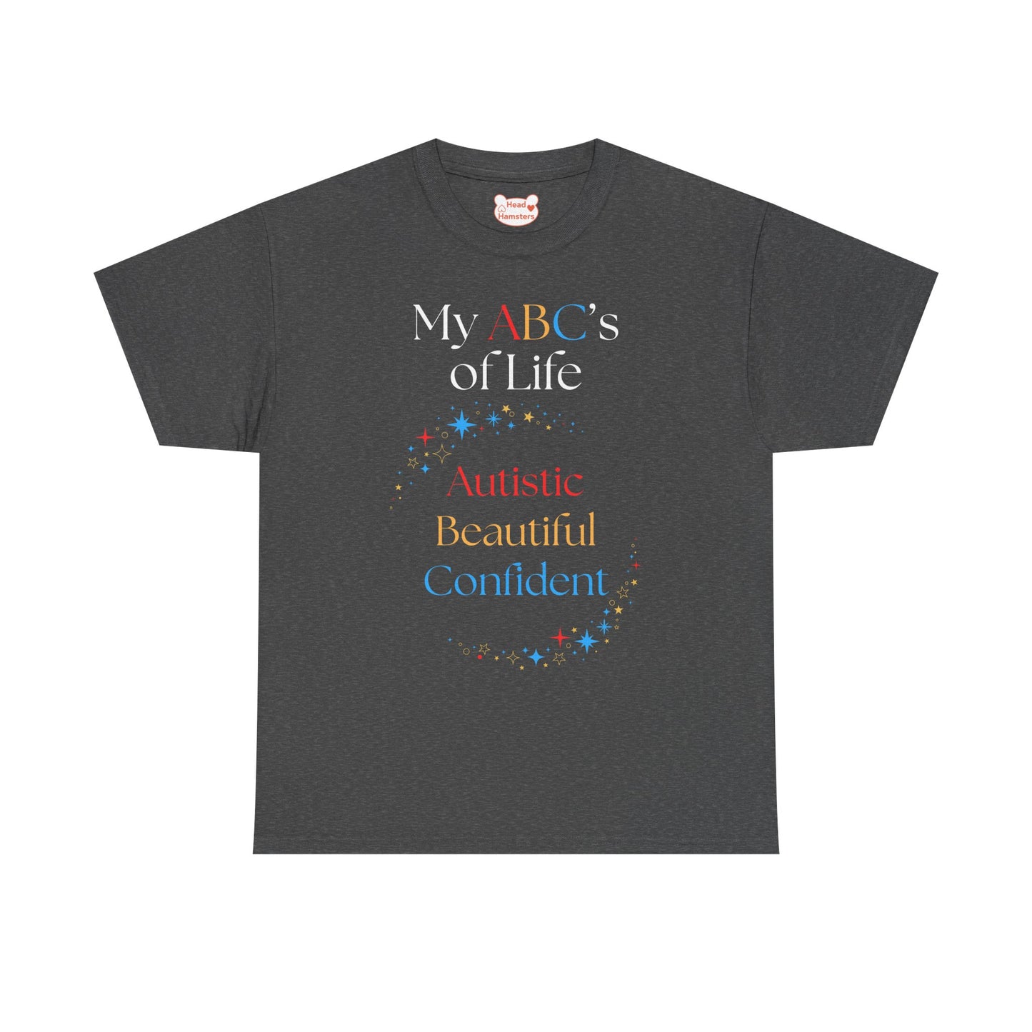 My ABC's of Life: Autistic, Beautiful, Confident - Unisex Cotton T-Shirt