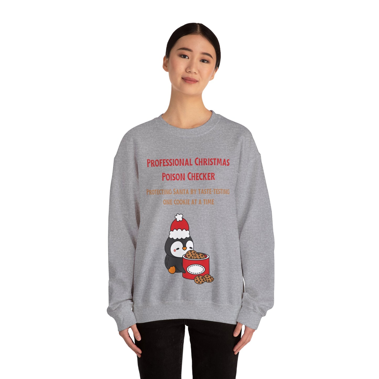 “Professional Christmas Poison Checker” Funny Holiday Crewneck