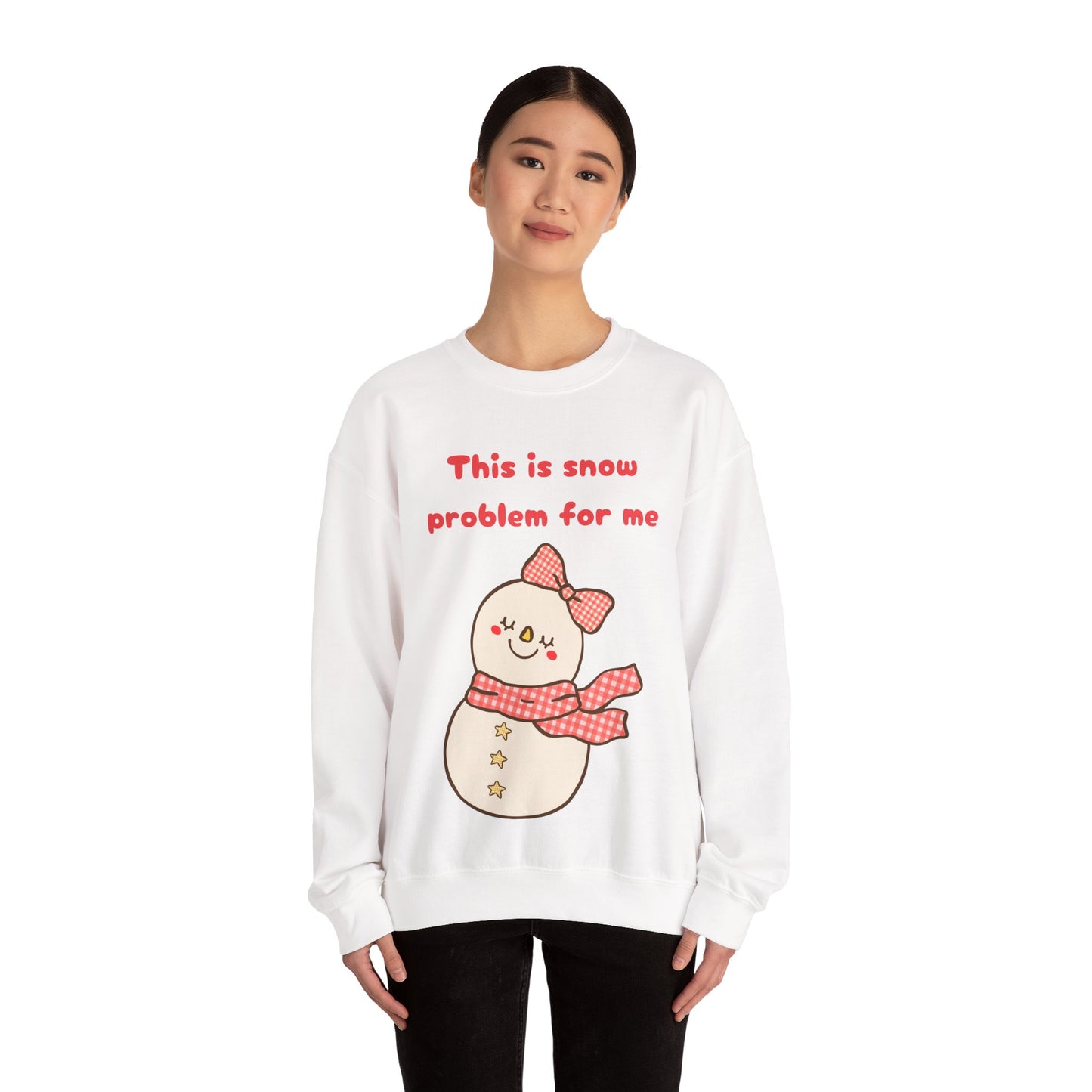 This is Snow Problem For Me Sweatshirt — Cute Snowman Winter Crewneck